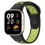 Siliconen sportband - Zwart met groen - Xiaomi Redmi Watch 3