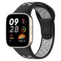 Siliconen sportband - Zwart met grijs - Xiaomi Redmi Watch 3