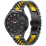Stalen band - Zwart met goud - Garmin Approach S12 / S40 / S42