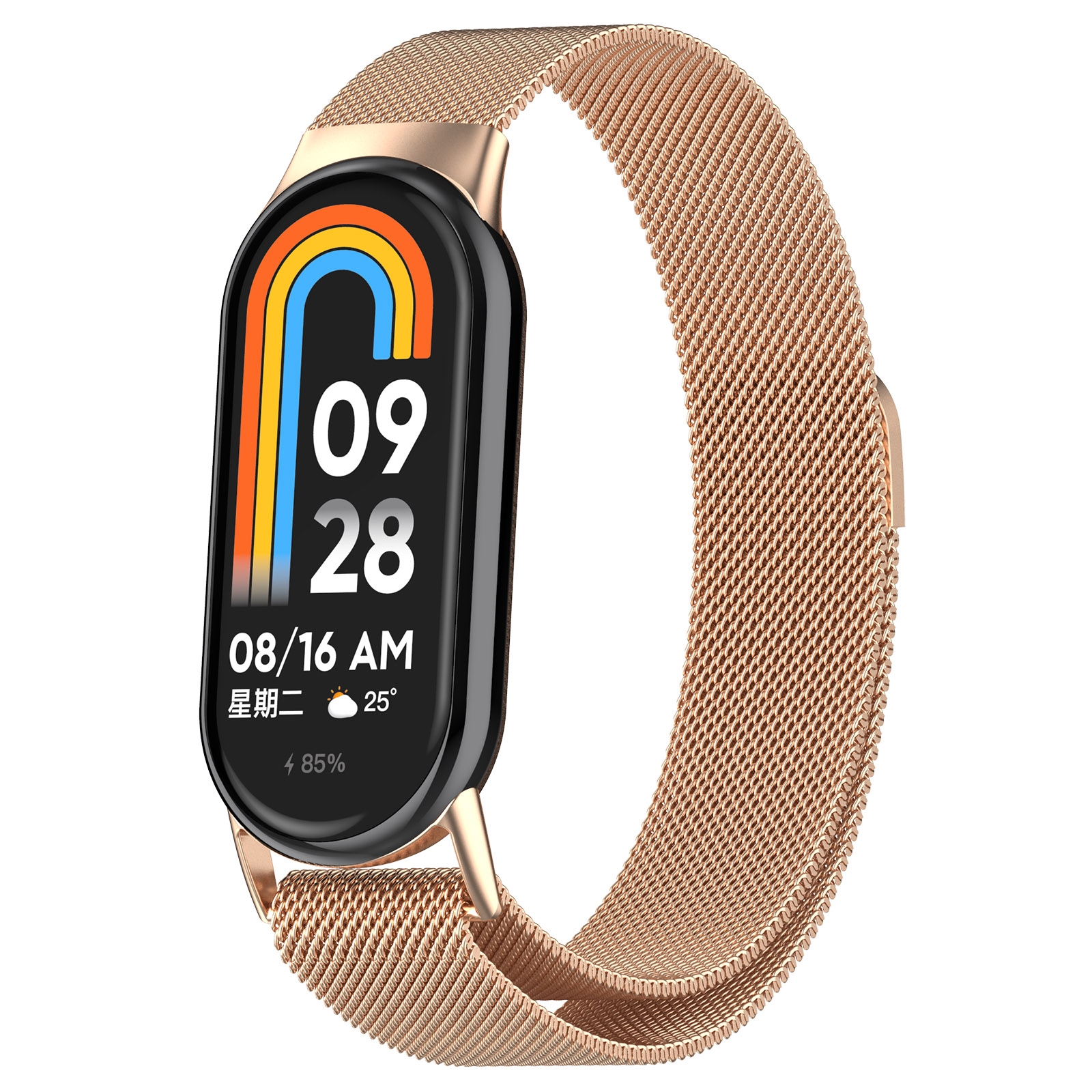 Milanese band Champagne goud Xiaomi Smart band 8