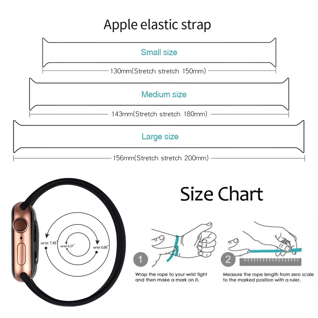 Apple watch small medium band size sale