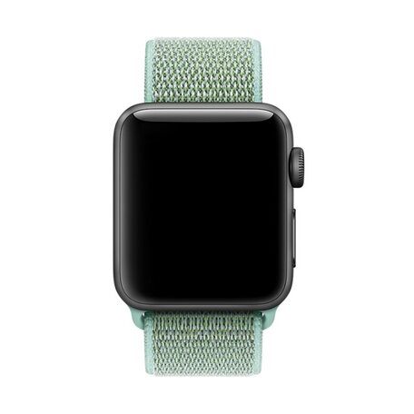 Sport Loop nylon bandje - Mintgroen - Geschikt voor Apple Watch 42mm / 44mm / 45mm / 46mm / 49mm