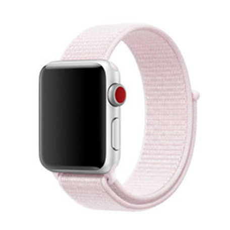 Sport Loop nylon bandje - Zacht roze - Geschikt voor Apple Watch 42mm / 44mm / 45mm / 46mm / 49mm