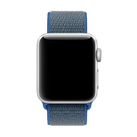 Sport Loop nylon bandje - Donkerblauw - Geschikt voor Apple Watch 42mm / 44mm / 45mm / 49mm