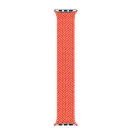 Braided Solo Loop nylon bandje - Maat: S - Zacht oranje - Geschikt voor Apple Watch 38mm / 40mm / 41mm