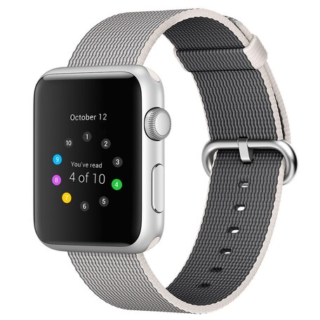 Nylon bandje - Grijs - Geschikt voor Apple Watch 38mm / 40mm / 41mm / 42mm