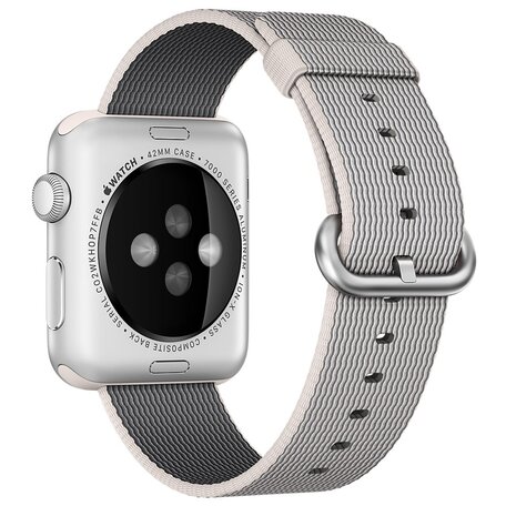 Nylon bandje - Grijs - Geschikt voor Apple Watch 38mm / 40mm / 41mm / 42mm