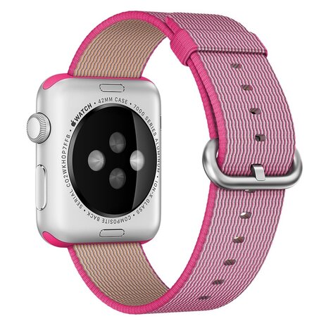 Nylon bandje - Roze - Geschikt voor Apple Watch 42mm / 44mm / 45mm / 49mm
