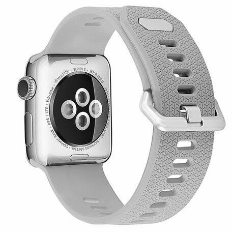 Siliconen bandje met motief - Grijs - Geschikt voor Apple Watch 38mm / 40mm / 41mm / 42mm