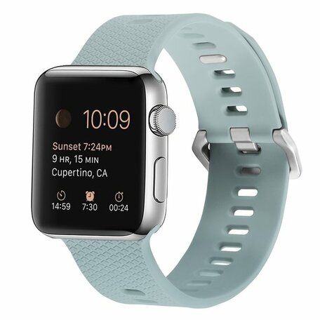 Siliconen bandje met motief - Emerald Green - Geschikt voor Apple Watch 38mm / 40mm / 41mm / 42mm