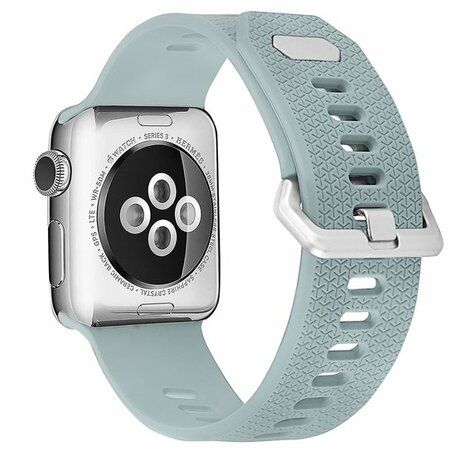 Siliconen bandje met motief - Emerald Green - Geschikt voor Apple Watch 38mm / 40mm / 41mm / 42mm