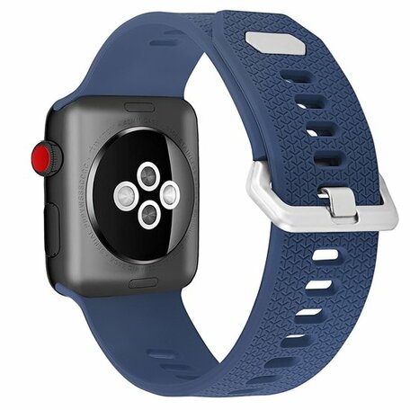 Siliconen bandje met motief - Navy - Geschikt voor Apple Watch 38mm / 40mm / 41mm / 42mm