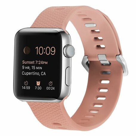 Siliconen bandje met motief - Retro Rose - Geschikt voor Apple Watch 42mm / 44mm / 45mm / 46mm / 49mm