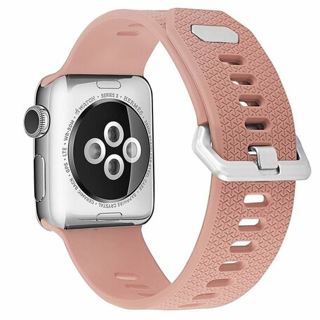 Siliconen bandje met motief - Retro Rose - Geschikt voor Apple Watch 42mm / 44mm / 45mm / 46mm / 49mm