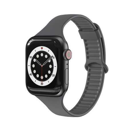 TPU Slim Fit bandje - Space Grey - Geschikt voor Apple Watch 38mm / 40mm / 41mm / 42mm