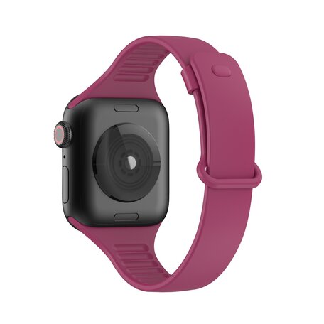 TPU Slim Fit bandje - Wijnrood - Geschikt voor Apple Watch 38mm / 40mm / 41mm / 42mm