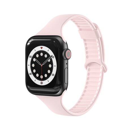 TPU Slim Fit bandje - Lichtroze - Geschikt voor Apple Watch 42mm / 44mm / 45mm / 46mm / 49mm