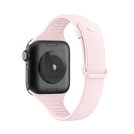 TPU Slim Fit bandje - Lichtroze - Geschikt voor Apple Watch 42mm / 44mm / 45mm / 46mm / 49mm