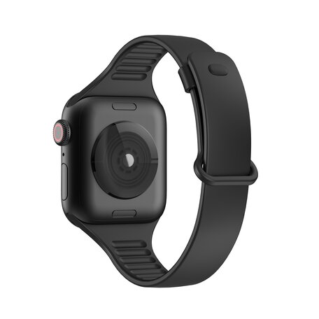 TPU Slim Fit bandje - Zwart - Geschikt voor Apple Watch 42mm / 44mm / 45mm / 46mm / 49mm