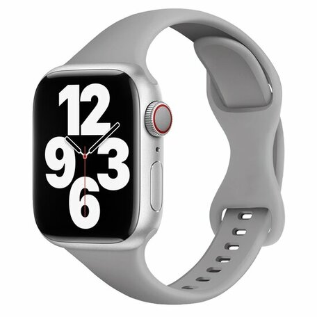 Sportbandje Slim Fit - Grijs - Geschikt voor Apple Watch 38mm / 40mm / 41mm / 42mm