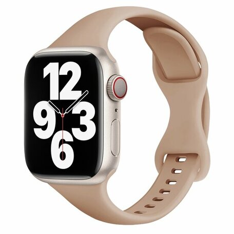 Sportbandje Slim Fit - Cappuccino - Geschikt voor Apple Watch 38mm / 40mm / 41mm / 42mm