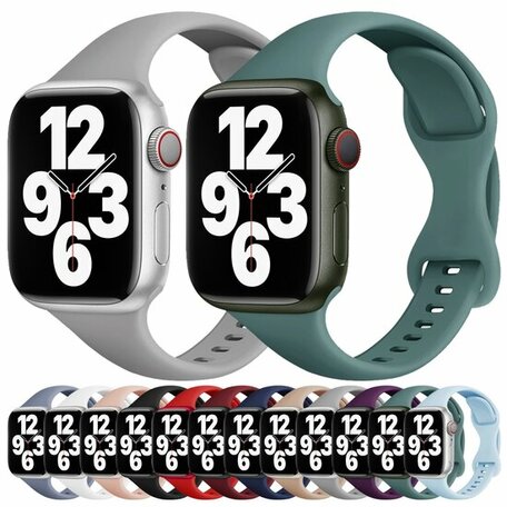 Sportbandje Slim Fit - Bordeaux - Geschikt voor Apple Watch 42mm / 44mm / 45mm / 46mm / 49mm