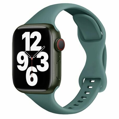 Sportbandje Slim Fit - Groen - Geschikt voor Apple Watch 42mm / 44mm / 45mm / 46mm / 49mm