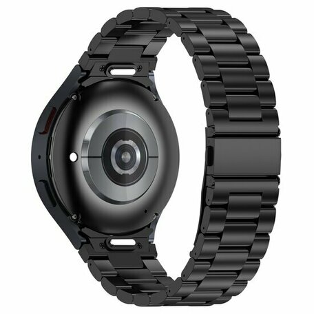 Stalen band met aansluitknop  - Zwart - Samsung Galaxy watch 7 - 40mm & 44mm