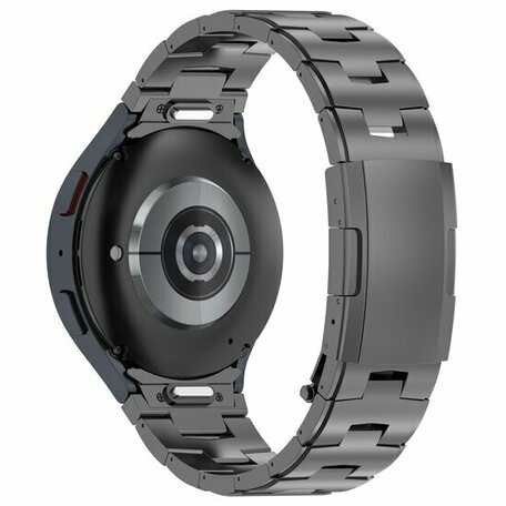 Titanium band met aansluitknop - Grafietgrijs - Samsung Galaxy watch 7 - 40mm & 44mm