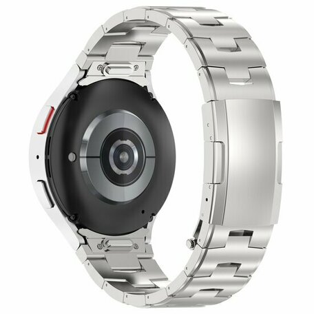 Titanium band met aansluitknop - Zilver - Samsung Galaxy watch 7 - 40mm & 44mm