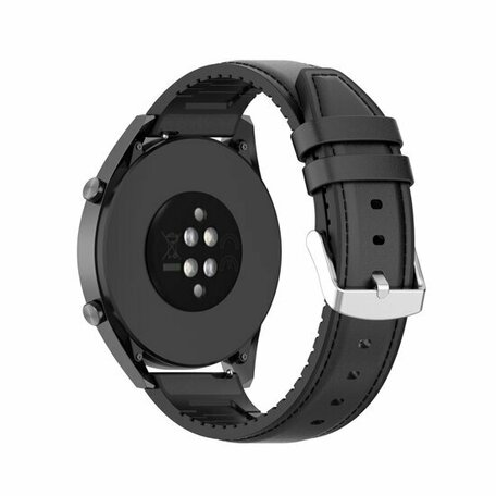 leer + siliconen bandje - Zwart - Samsung Galaxy watch 7 - 40mm & 44mm