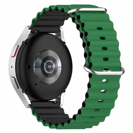 Ocean Style bandje - Groen / zwart - Samsung Galaxy watch 7 - 40mm & 44mm