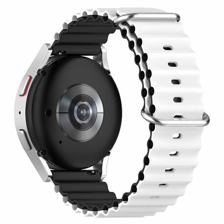 Ocean Style bandje - Wit / zwart - Samsung Galaxy watch 7 - 40mm & 44mm