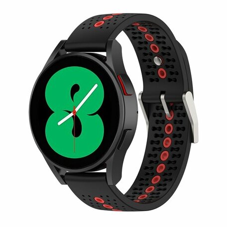 Dot Pattern bandje - Zwart met rood - Samsung Galaxy watch 7 - 40mm & 44mm