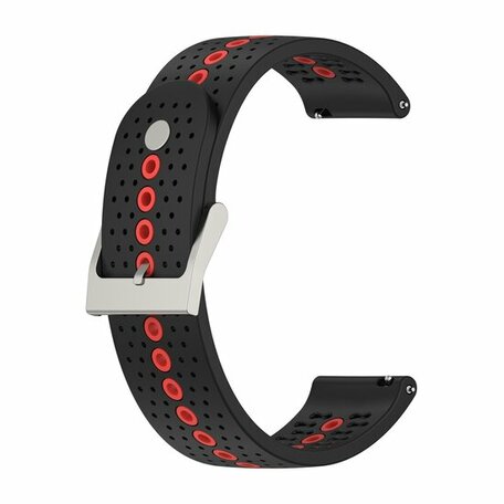 Dot Pattern bandje - Zwart met rood - Samsung Galaxy watch 7 - 40mm & 44mm