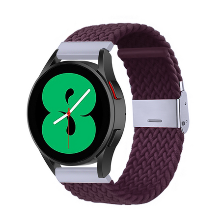 Braided nylon bandje - Donkerpaars - Samsung Galaxy watch 7 - 40mm / 44mm