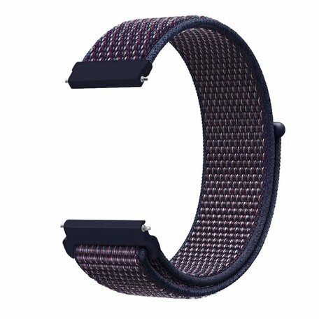 Sport Loop nylon bandje - Navy / donkerpaars gemêleerd - Samsung Galaxy watch 7 - 40mm / 44mm