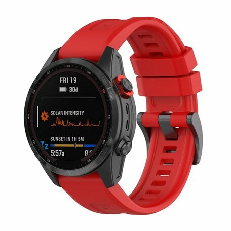 Siliconen sportbandje - Rood - Garmin Epix Pro Gen 2 (51mm) / Quatix 7X / 6X & Tactix 7 (pro)