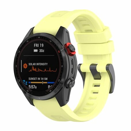 Siliconen sportbandje - Geel - Garmin Epix Pro Gen 2 (51mm) / Quatix 7X / 6X & Tactix 7 (pro)