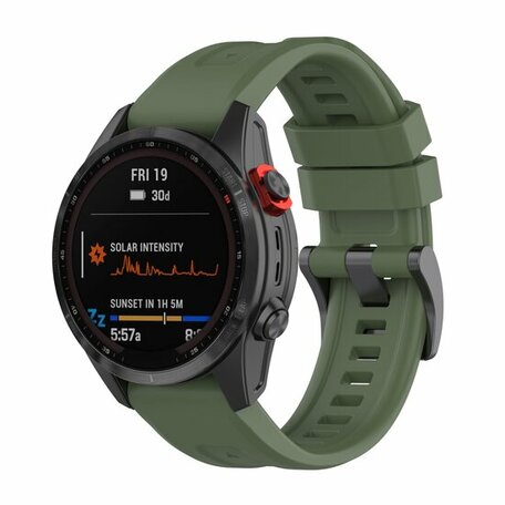 Siliconen sportbandje - Leger groen - Garmin Epix Pro Gen 2 (51mm) / Quatix 7X / 6X & Tactix 7 (pro)