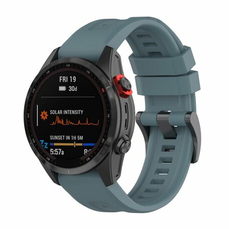 Siliconen sportbandje - Grijsblauw - Garmin Epix Pro Gen 2 (51mm) / Quatix 7X / 6X & Tactix 7 (pro)