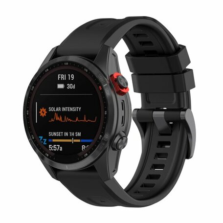 Siliconen sportbandje - Zwart - Garmin Epix Pro Gen 2 (51mm) / Quatix 7X / 6X & Tactix 7 (pro)