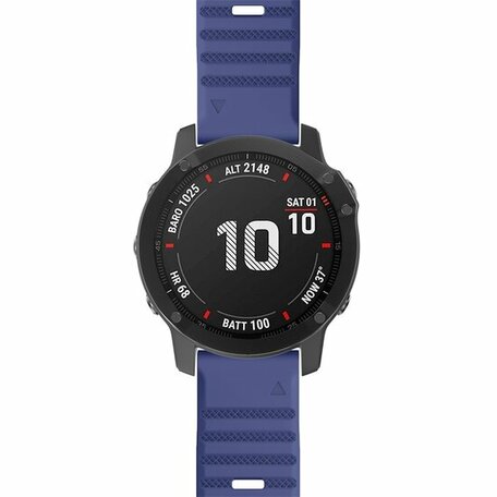 Siliconen bandje - Donkerblauw - Garmin Epix Pro Gen 2 (51mm) / Quatix 7X / 6X & Tactix 7 (pro)