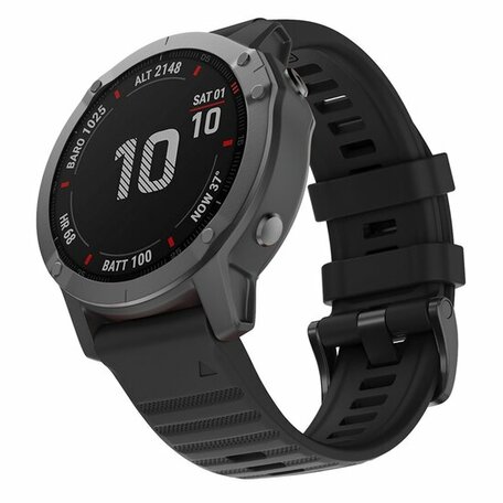 Siliconen bandje - Zwart - Garmin Epix Pro Gen 2 (51mm) / Quatix 7X / 6X & Tactix 7 (pro)