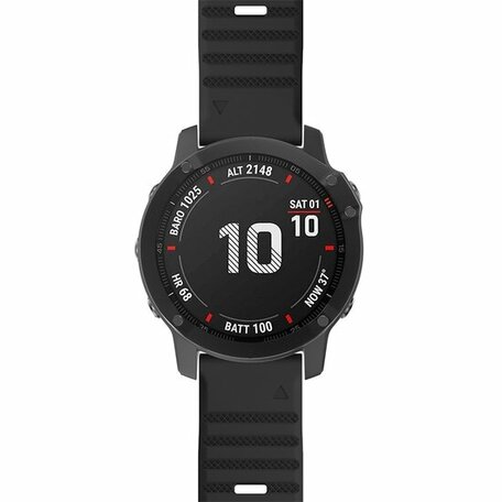 Siliconen bandje - Zwart - Garmin Epix Pro Gen 2 (51mm) / Quatix 7X / 6X & Tactix 7 (pro)