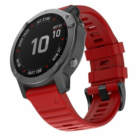 Siliconen bandje - Rood - Garmin Epix Pro Gen 2 (51mm) / Quatix 7X / 6X & Tactix 7 (pro)