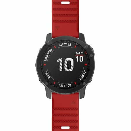 Siliconen bandje - Rood - Garmin Epix Pro Gen 2 (51mm) / Quatix 7X / 6X & Tactix 7 (pro)