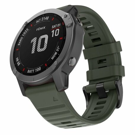 Siliconen bandje - Leger groen - Garmin Epix Pro Gen 2 (51mm) / Quatix 7X / 6X & Tactix 7 (pro)