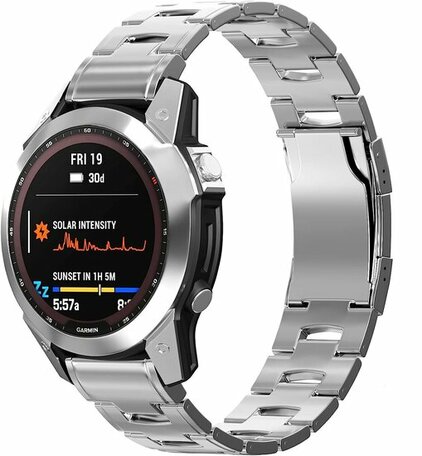 Titanium schakelband - Zilver - Garmin Epix Pro Gen 2 (51mm) / Quatix 7X / 6X & Tactix 7 (pro)