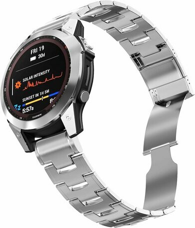 Titanium schakelband - Zilver - Garmin Epix Pro Gen 2 (51mm) / Quatix 7X / 6X & Tactix 7 (pro)